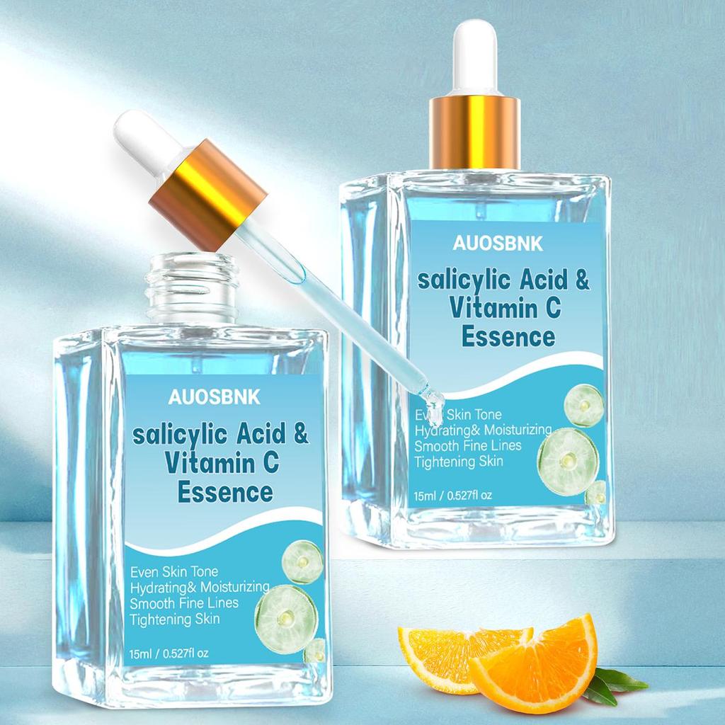 Vitamin C and Salicylic Acid Face Oil(15ml)-Fast Absorbing, Non Greasy Facial Oil for Clogged Pores & Post Acne Marks