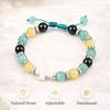 Fashion Adjustable Pearl Beaded Bracelets with Bless Card Handmade Cross Stone Bracelet Birthday Gifts Christian Bracelet For