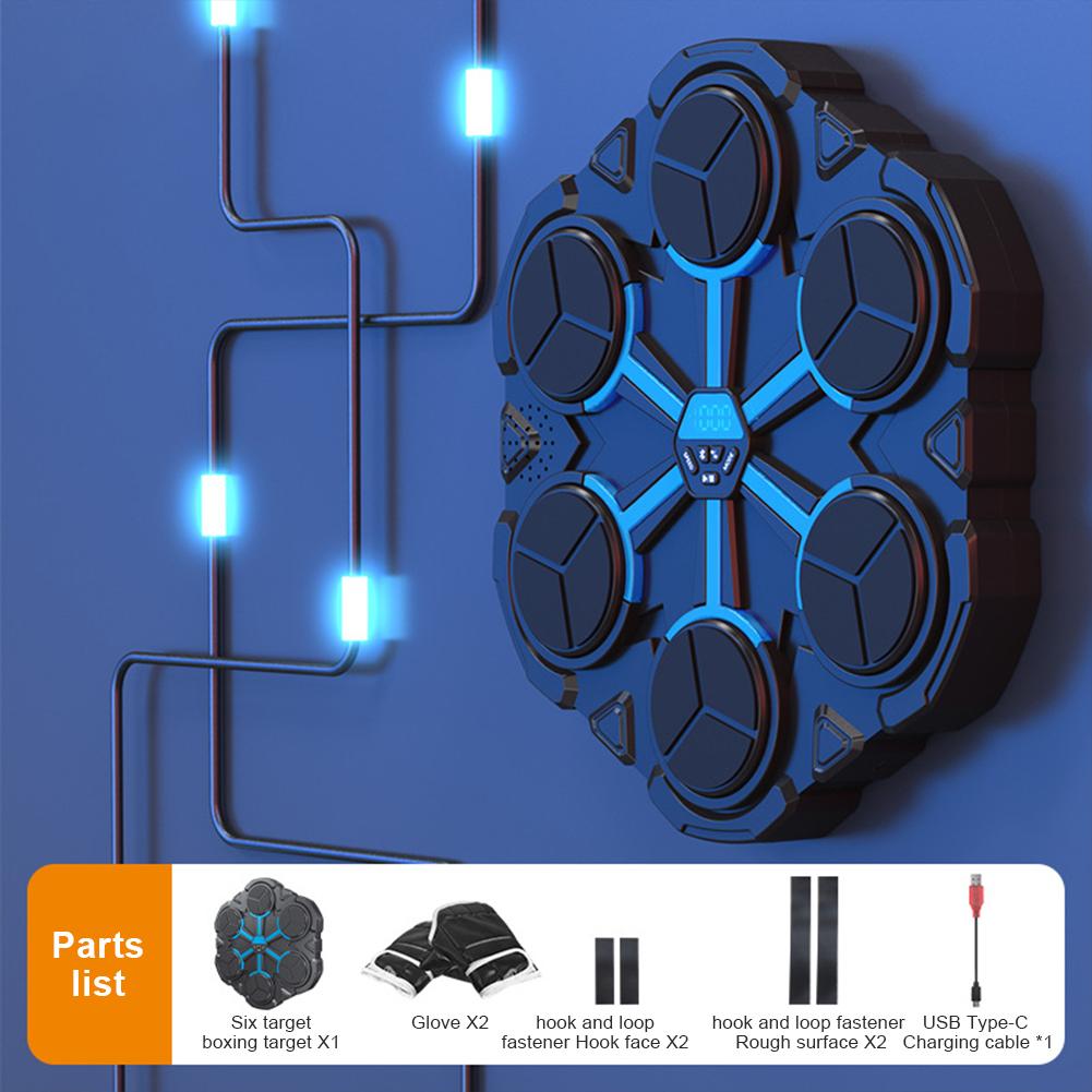 New Music Boxing Machine Adult/Kids Smart BT Sports Fitness Decompression Boxing Trainer Home Exercise Response Training Boxing
