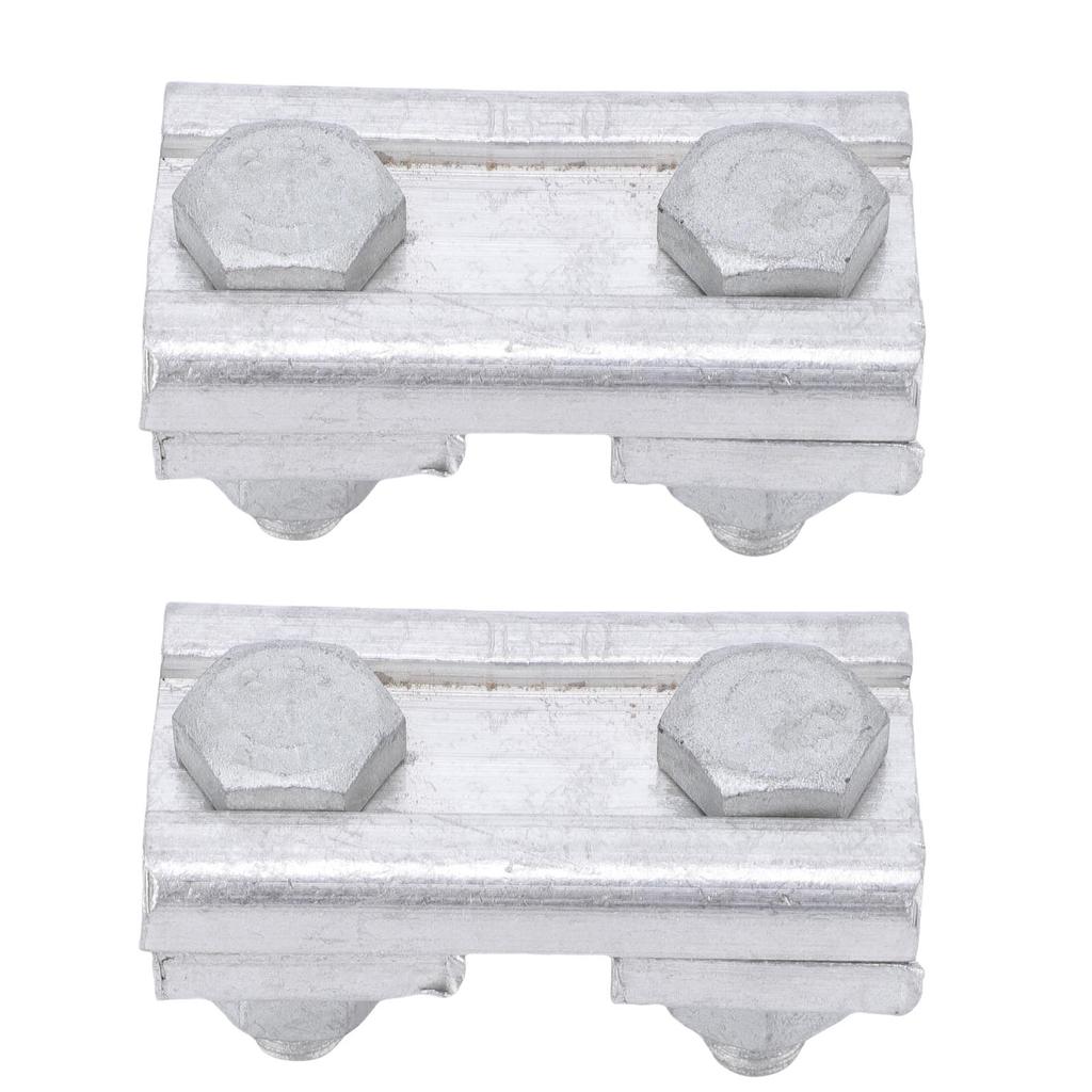 2 Pcs Parallel Groove Clamp Extruded Aluminum Alloy 2 Bolts Parallel Groove Clamp Wire Connector for 16 25mm² Wires