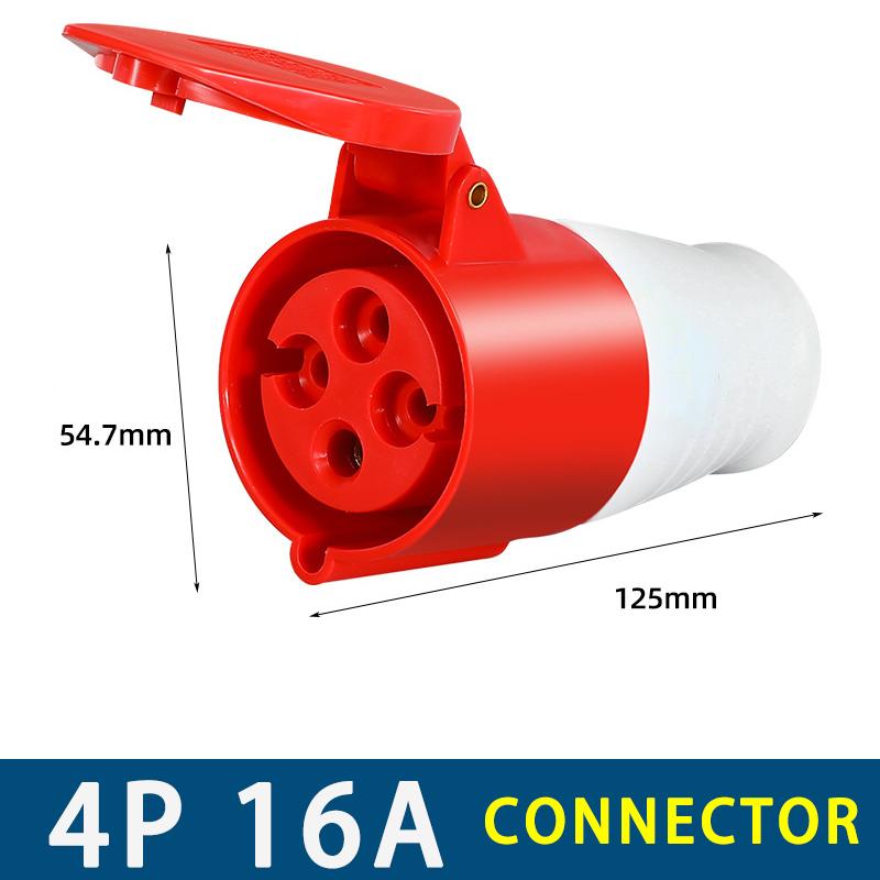 240V 16A Car Connection Plug Adapter 3 4 5PIN Mains Hook Up Site Socket for Caravan Motorhome Camping Power Supply