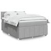 VidaXL Slatted Bed Base with Mattress Light Grey 140x200cm Fabric 3287084