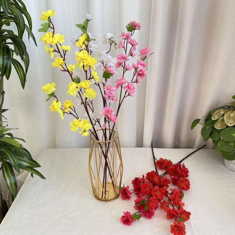 1/5pcs 66cm Sakura Artificial Flowers Bouquet Long Stem Garden Landscape Party Wedding Decor Fake Flowers Table Vase Ornament