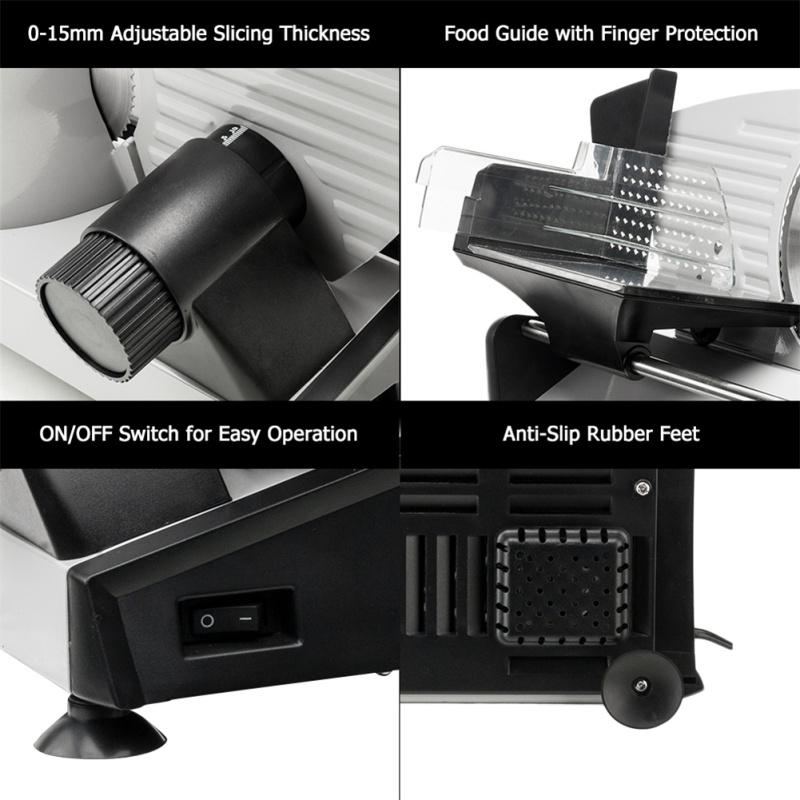 110v/150w 7.5 Inch Electric Gear Cutter Semi-automatic Stainless Steel Household Food Slicer Machine