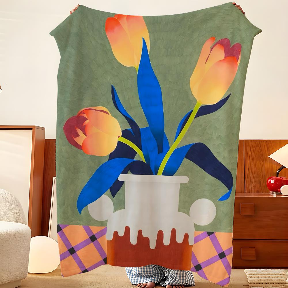 Artist S-Shotaro M-Murakami Throw Flannel Throw Blanket, Lightweight Cozy, Durable Washable Cute Cool