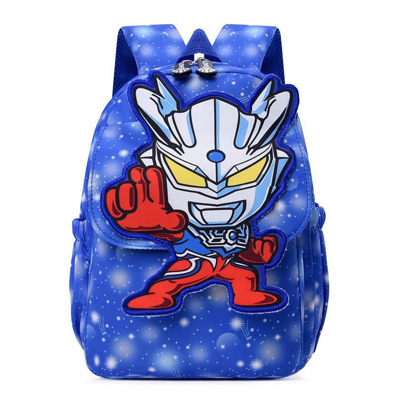 Adorable Cartoon Nylon Kids Backpack Lightweight And Spinal Support Stylish Blue королевский синий