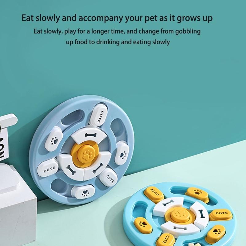 Sliding Modulel Intelligence Feeding Toy Interactively Slow Feeders Puzzles Bowl for Mental Enrichment And IQ Training