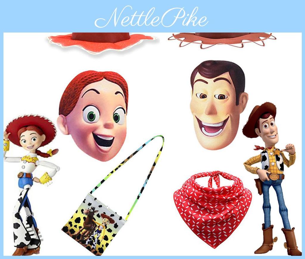 Toy Story 4 Woody Tsui Costume Accessories Collection With Polyester Scarf And Bag