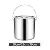 201 Stainless Steel Stockpot with Lid Simmered Soup Stew Boiling Strew Simmer for Hotel Household Kitchen Essential