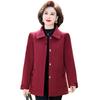 Stylish Cotton-Padded Woolen Coat for Middle-Aged Women - Fashionable and Thick for Autumn/Winter