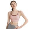 Color Block Women's Two-in-One Sports Bra with Slimming Back for Yoga, Dance, and Cycling