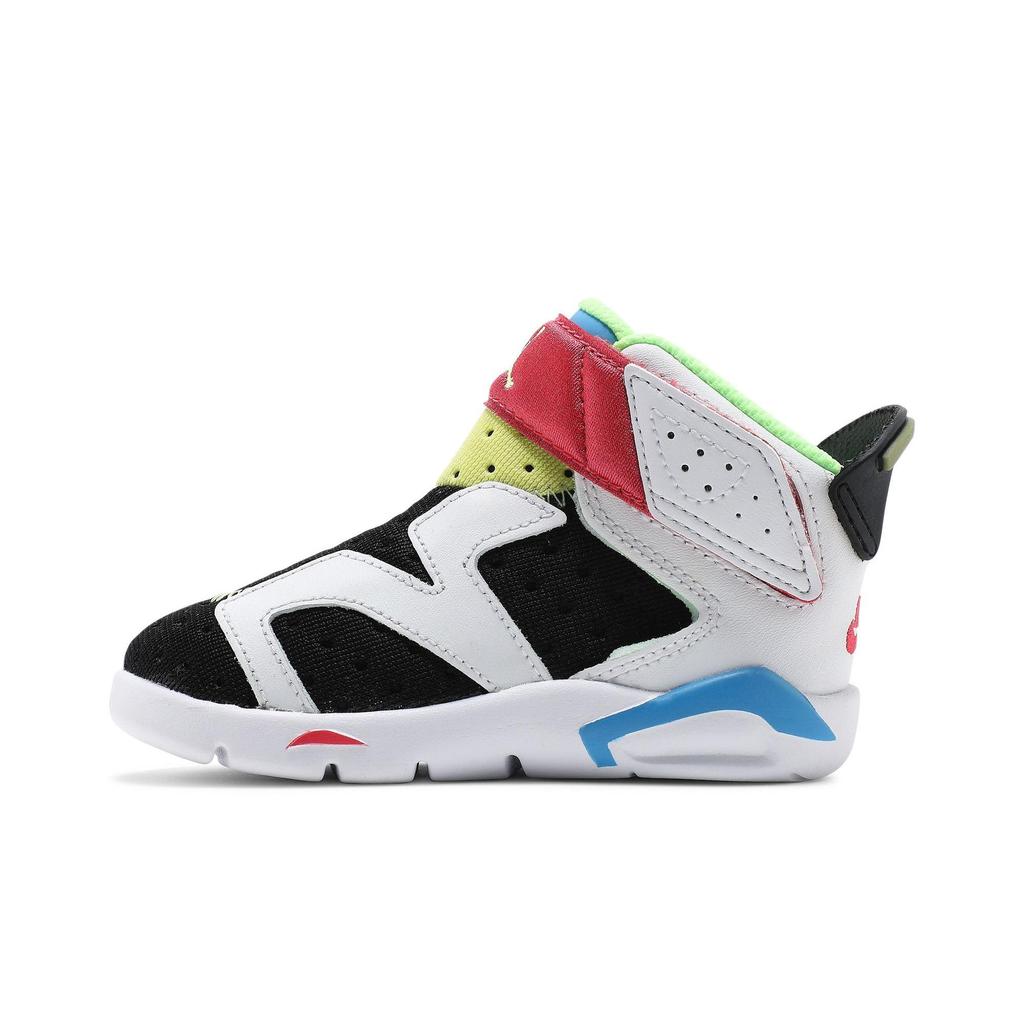 Air Jordan 6 Retro Little Flex Kleinkind 'Multi White' (Unisex) Weiße / Geistergrüne / Schwarze / Küsten-Kleinkindschuhe CT4417 103