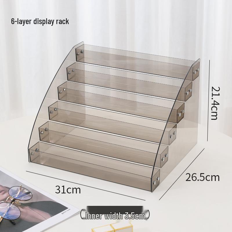 Multi-layer Transparent Cosmetic Organizer for Eyeshadow, Powder, Lipstick, Perfume, and Nail Polish