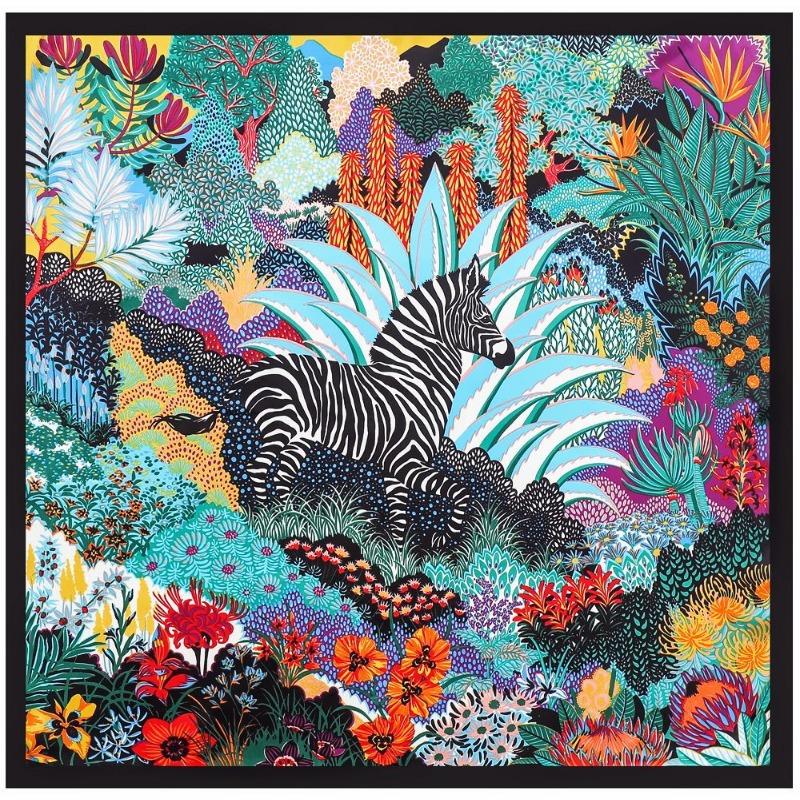 90Cm Secret Garden Scarf Women'S Spring And Summer Thin Imitation Silk Scarf Fashion Decorative Shawl Sunscreen Headscarf