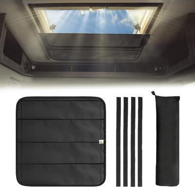 Toit ouvrant de camping-car avec ventilateur - Moustiquaire Pare-soleil Isolation thermique Pare-soleil d'auvent Écran à aspiration magnétique Pare-soleil Ventilation