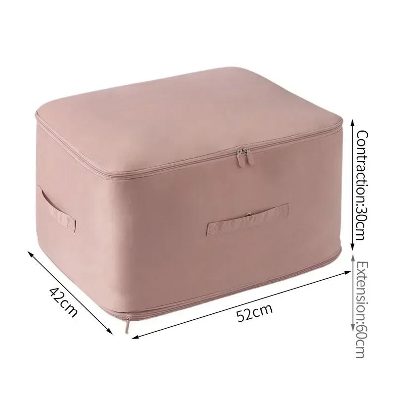 Kompressions-Bettdecken-Aufbewahrungstasche, Aufbewahrungsbeutel, extrem platzsparend, selbstkomprimierender Organizer, Schrank-Organizer mit großer Kapazität