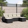 VidaXL Garden Lounge Set with Cushions 6 Pcs, Patio Sofas, Patio Furniture Set, Outdoor Furniture, Black 3221715