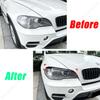 Auto-Scheinwerfer-Augenbraue Augenlid-Aufkleber für BMW X5 E70 30d 48i 30i 35d 40d 30d 50i 35i M50d 2006-2013 Zierleuchte Abdeckung Karosserie-Kits