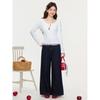 White round neck pure lace hem T-shirt women's spring slim and thin stacked inside small top
