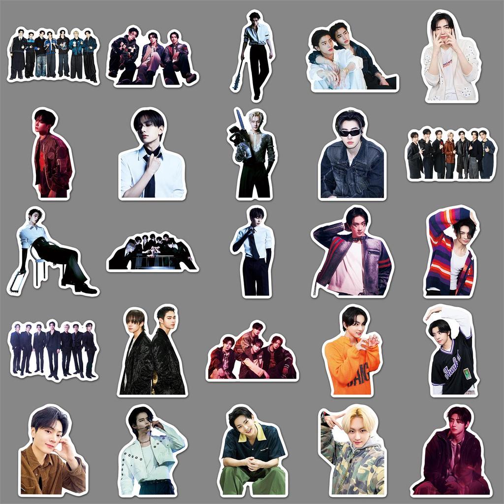 50 Autocolante Enhypen: Designuri Handsome, Trendy Boy Group pentru Decorațiune, Cutii de Depozitare, Huse de Telefon și Desktopuri.