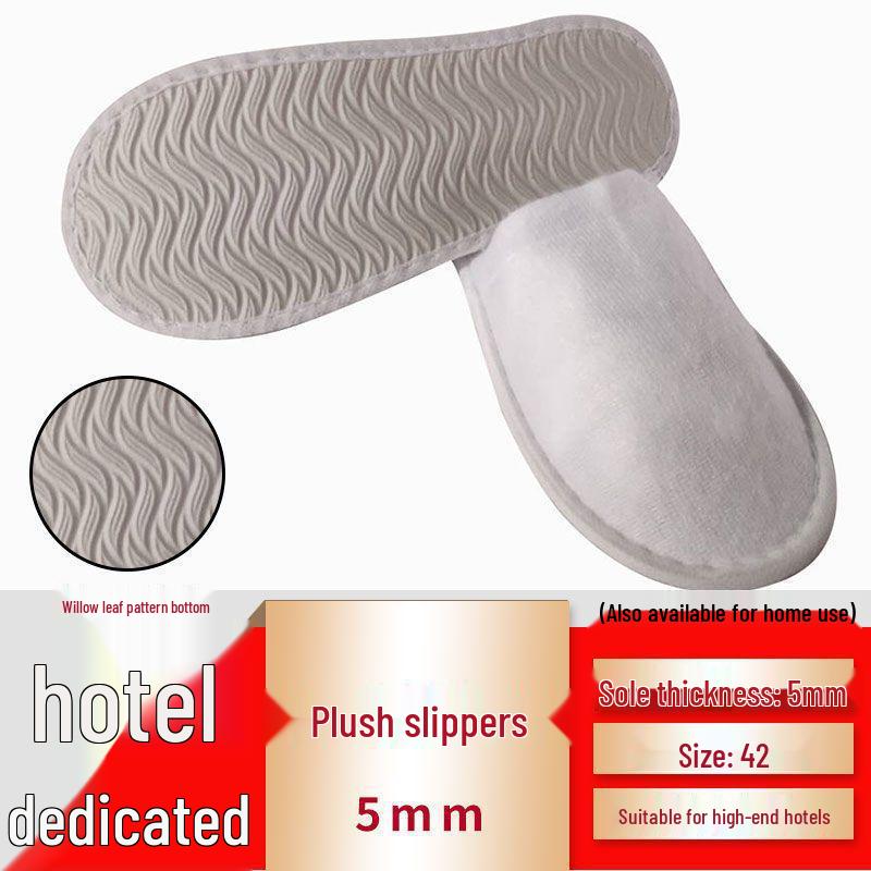Customizable Gold-Edge Disposable Slippers for Hotels & Travel