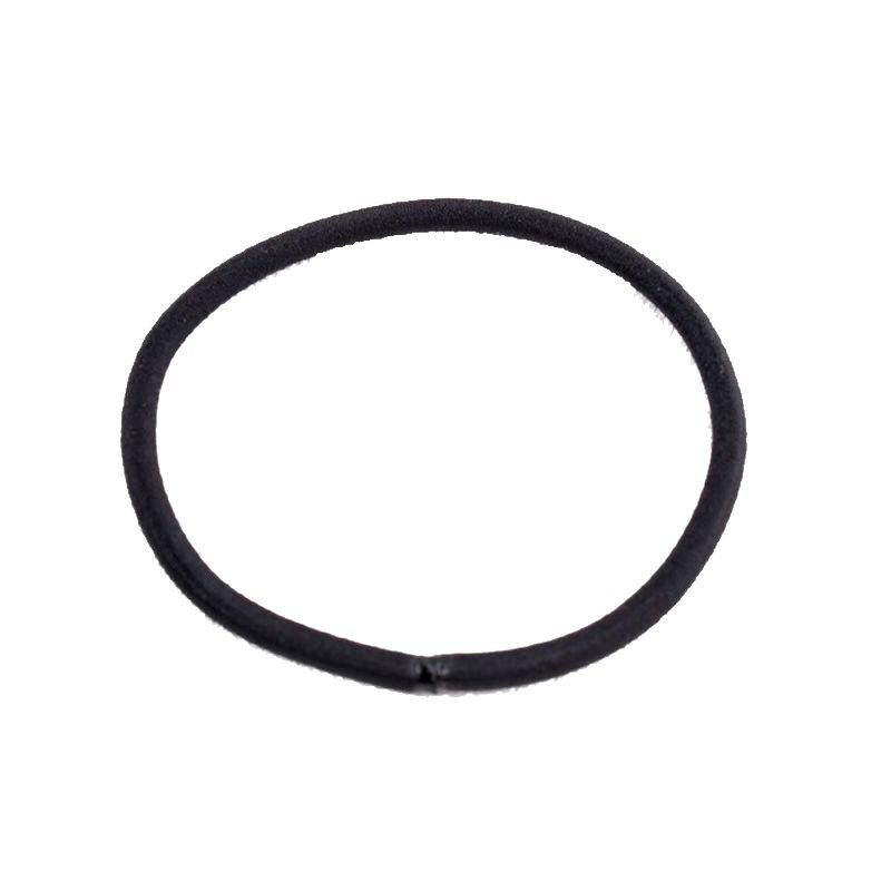 Black Extra Thick High Elastic Hair Scrunchie - Durable, No Damage Women's Ponytail Band