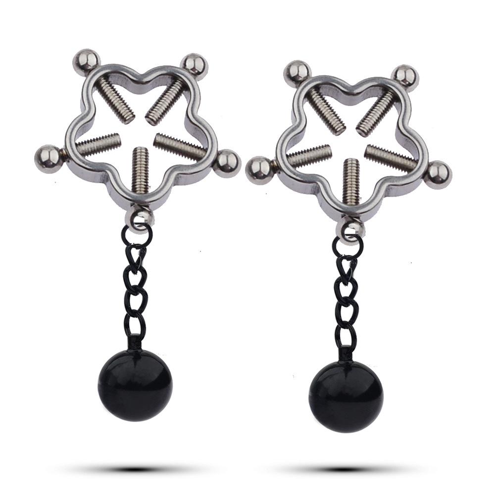 28 Kinds SM Women's Stainless Steel Breast Clip Nipple Clamps Gravity Ball Weight Pendant Traction Stimulator Adult Toys 18