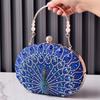 Green Peacock Woman Bags Diamond Vintage Party Evening Handbag Crossbody Shoulder Bag for Ladies Bling Luxury Designer Purses