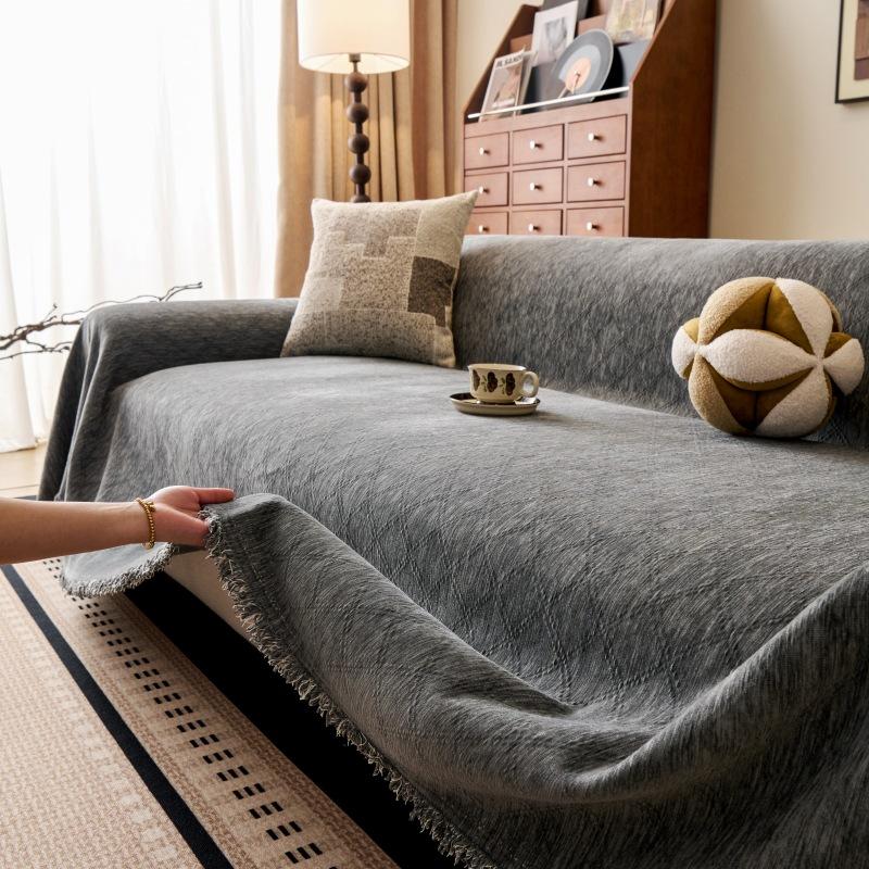 Nordic Chenille Sofa Towel Cover All Season Universal Sofa Throw Blankets Non Slip Pets Kids Anti-dirty Recliner Armchair Covers