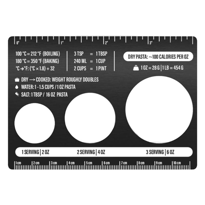 

Portable Pastas Portion Scale with Calorie Guide Cooking Rulers Suitable for Diet Management and Cooking Convenience 1