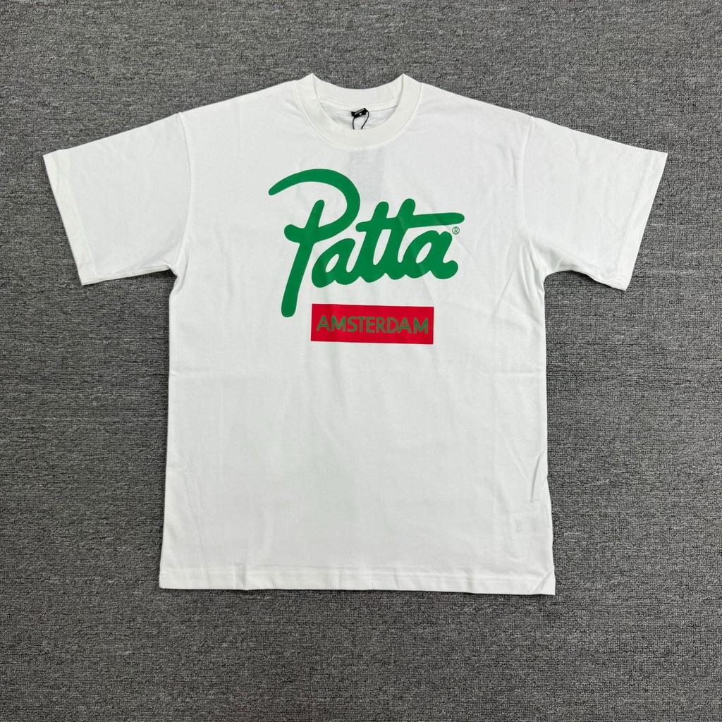 American cross-border trendy brand PATTA design sense letter printing short-sleeved T-shirt men's and women's trendy brand versatile loose top