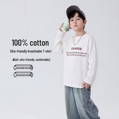 Boys' Printed Long Sleeve Cotton T-Shirt