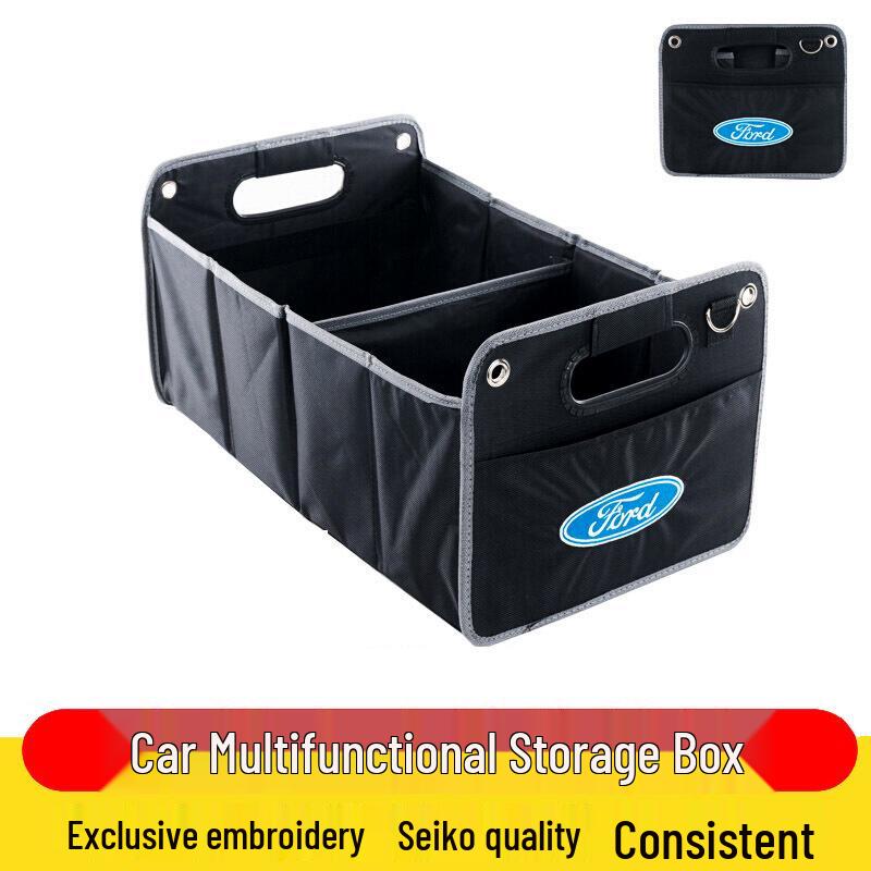 Car Trunk Organizer: Foldable Rear Storage Box