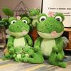 Peluche Rana Verde Giocattolo Simulazione Rane Sdraiata Peluche Morbido Animale Cartone Animato Cuscino Regalo di Compleanno Natale Per Bambini