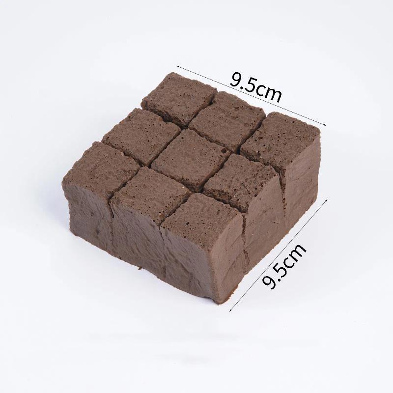 Colorful Slow Rebound PU Squeeze Toy Simulated Tofu Bread Anti Stress Toy for Adult Daily Relaxation