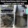 Right-Hand Drive Toyota Fortuner Leather Car Floor Mats for Hong Kong