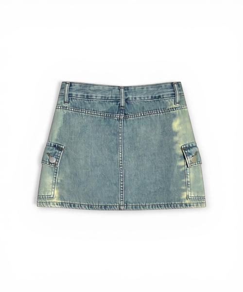 Bonseullipi Addicted Side Pocket Mini Skirt (Blue)