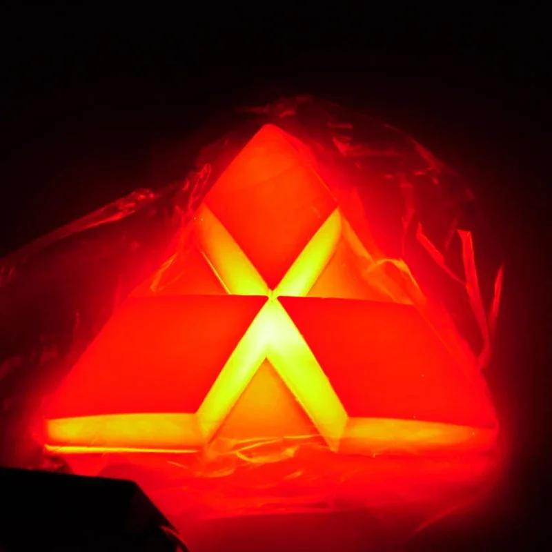 

4D Car Front LED Light Emblem Modified Badge Auto Accessories for Mitsubishi Lancer 9 10 Outlander Eclipse ASX L200 Colt Mirage красный