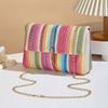 Ethnic Style Woven Crossbody Bag Portable Clutch Bag Artistic Mobile Phone Pouch  Girls