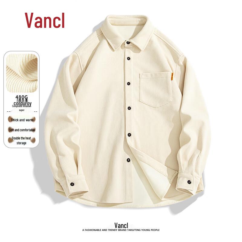 VANCL Men's Fleece-Lined Corduroy Shirt Jacket