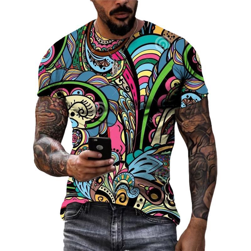Fashion Beautiful Personality Plant Flowers 3D Print T-shirts Summer Street Style Men