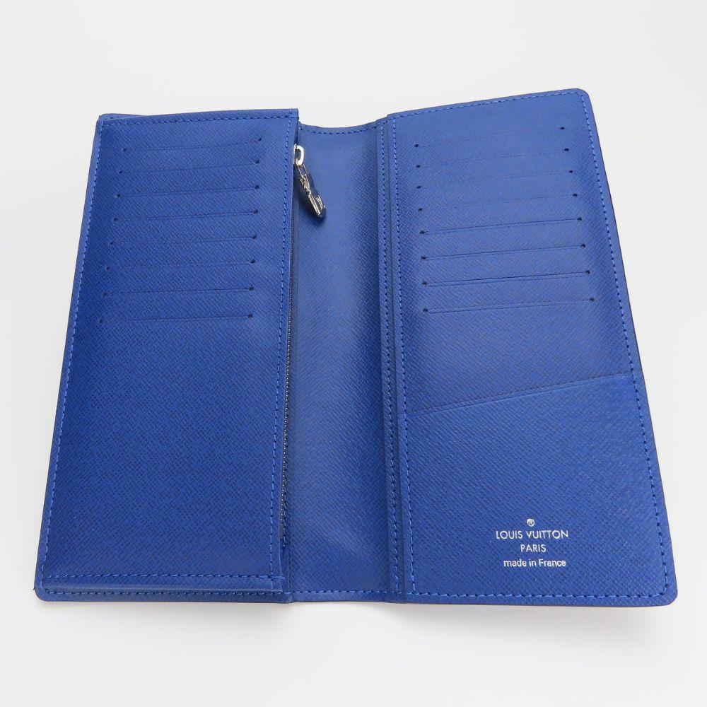 Used LOUIS VUITTON Purse Portefeuille Blaza M30297 Taigalama Taiga/Monogram cobalt Blue Bifold Wallet