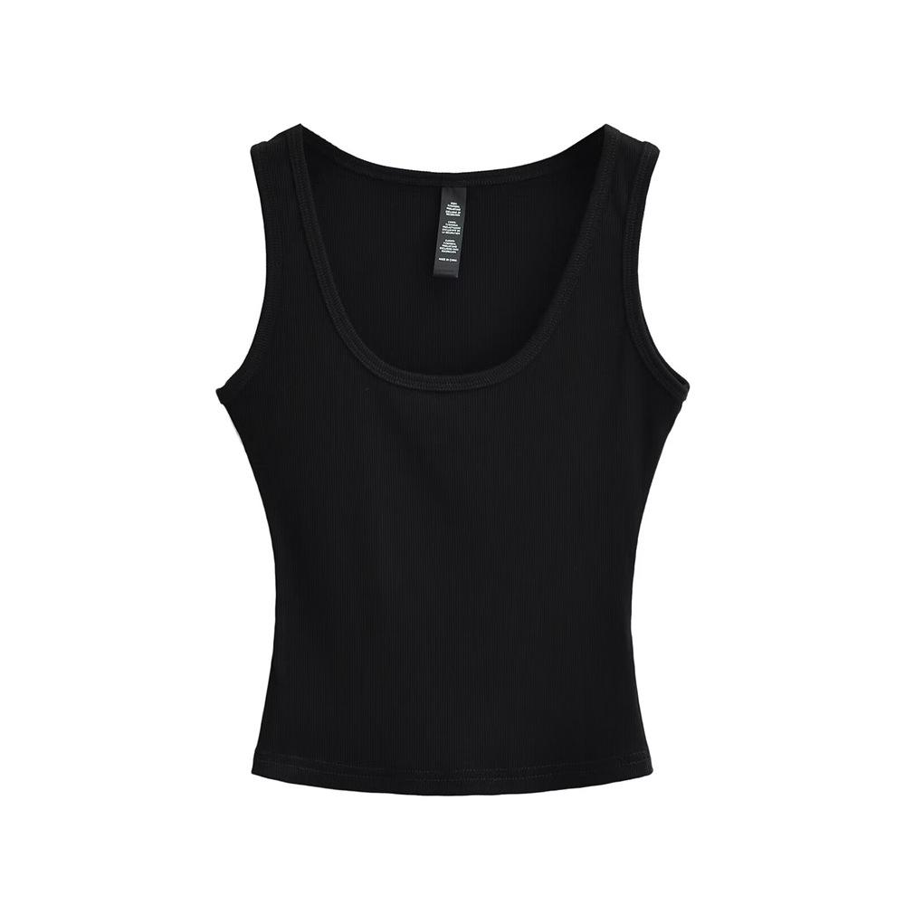 YPFF Trendy European and American Style Women's Slimming Cotton Ribbed Camisole