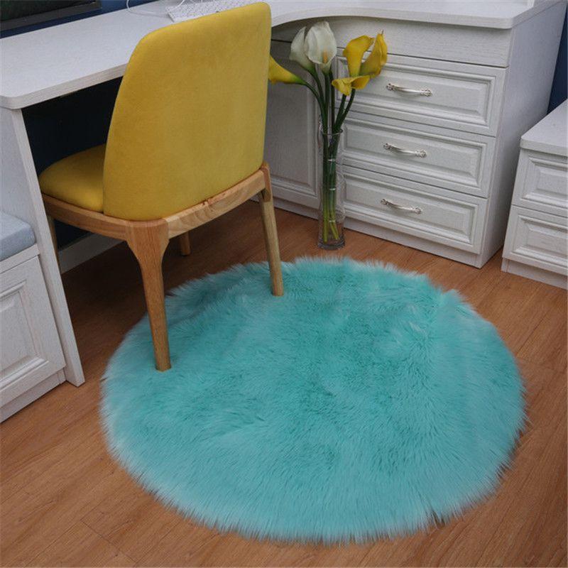 406090cm Tree Christmas Skirt Round Fluffy Faux Fur Xmas Floor Mat Cover Decor