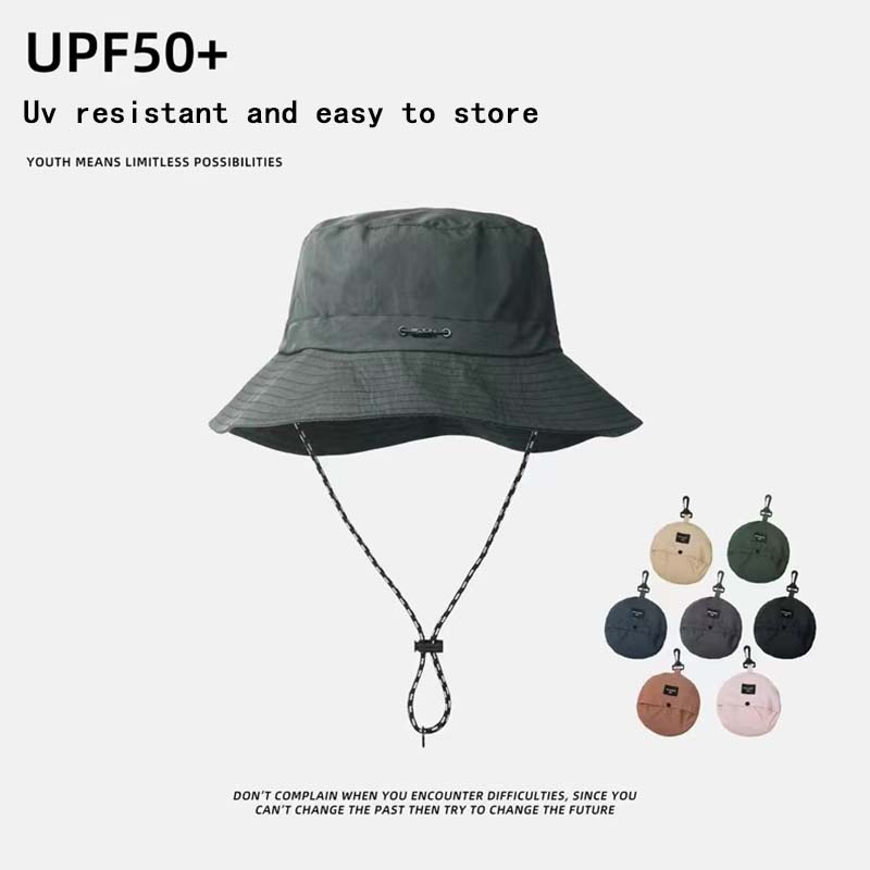 New Sun Protection Bucket Hat Portable Foldable Fisherman Caps Camping Hiking Fishing Cap Summer Outdoor Sports Panama Hat