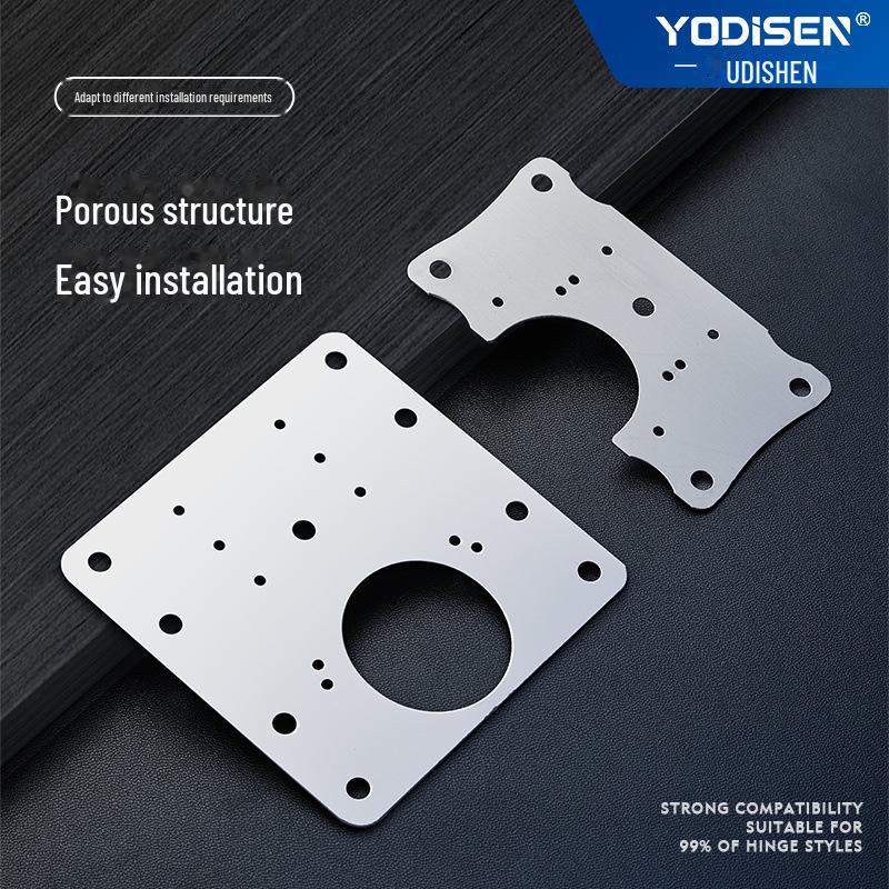 Lotus Leaf Cabinet Door Hinge Repair Plate - Stainless Steel Furniture Fixing Tool