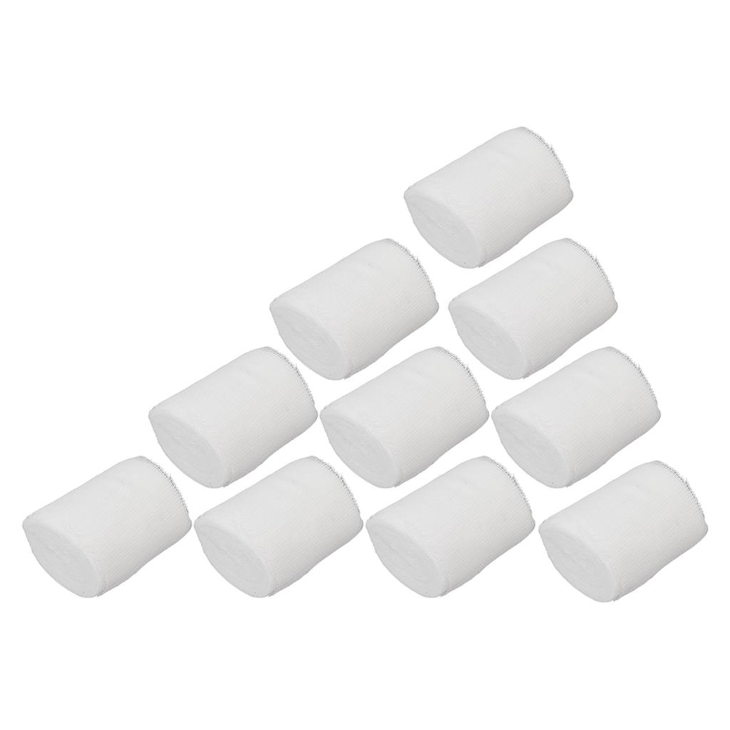 10 Rolls Rolled Stretch Bandages Wrap Elastic Atheletic Sports Compression Bandage Wrap 2.4inches X 6.6Yards