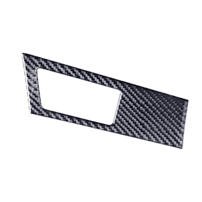 2Pcs Car Interior Dashboard Panel Covers Trims Frames LHD Fit for Mazda 3 2010 2011 2012 2013 Black Carbon Fiber
