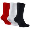 Jordan Knee High Socks Unisex 3 Pack Black+Red+White SX5545-011