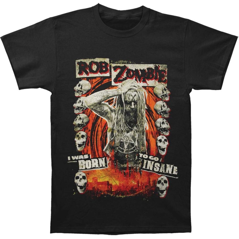 Rob Zombie Born To Go Insane Slim Fit T-shirt XX-Large Black Unisex T-Shirt XXL